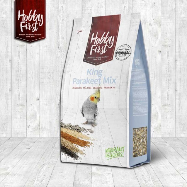 Hobby First King Parakeet Mix 1kg- Τροφή για Μεσαίους Παπαγάλους 