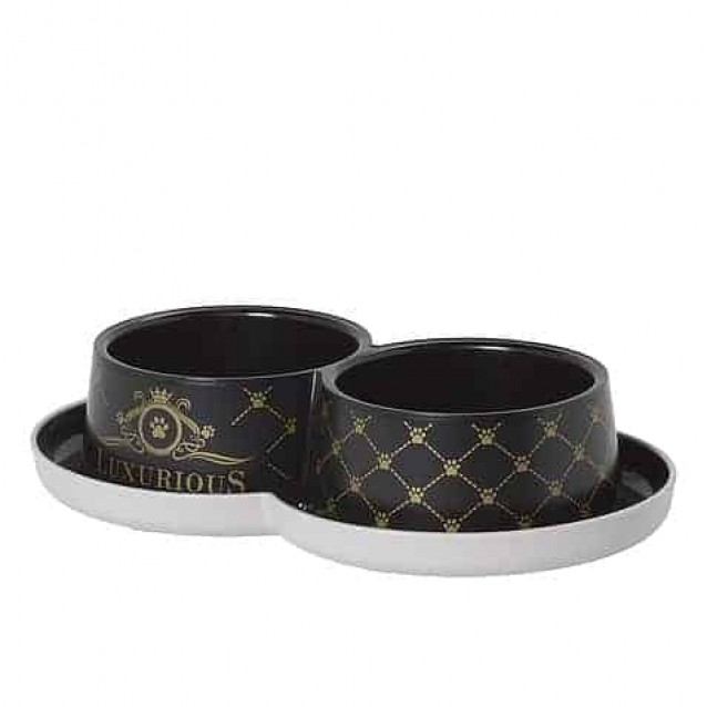 Moderna Μπολ Φαγητού/Νερού Διπλό Trendy Dinner Luxurious 2*350ml