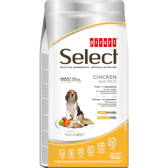 Picart Select Adult Light-Sterilised Chicken and Rice 3kg