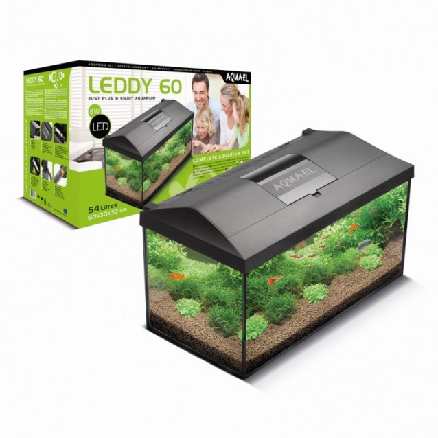 Aquael Leddy 60 60x30x30cm 54lt Μαύρο