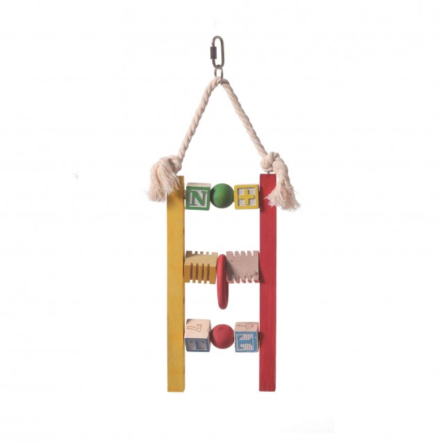 Benelux Χρωματιστός Ξύλινος Άβακας 15*4*27cm