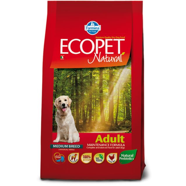 Farmina Ecopet Natural Adult Medium 12kg+2kg Δώρο