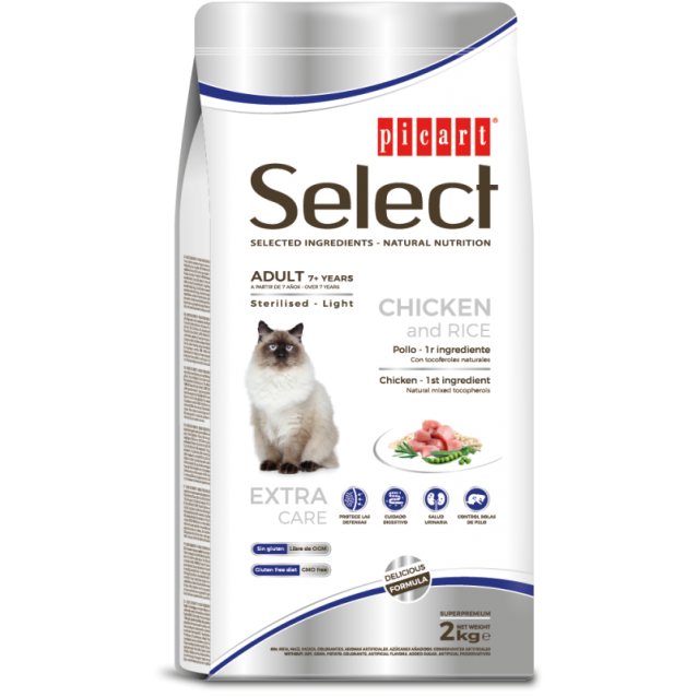 Picart Select Adult Cat 7+ Light-Sterilised 2kg