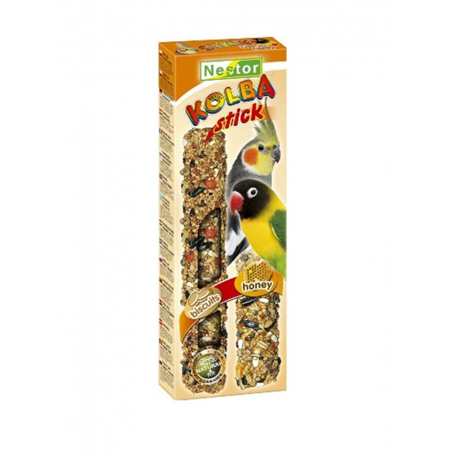 Nestor Stick Μεσαίων Παπαγάλων Με Μελί Και Μπισκότο 115gr 