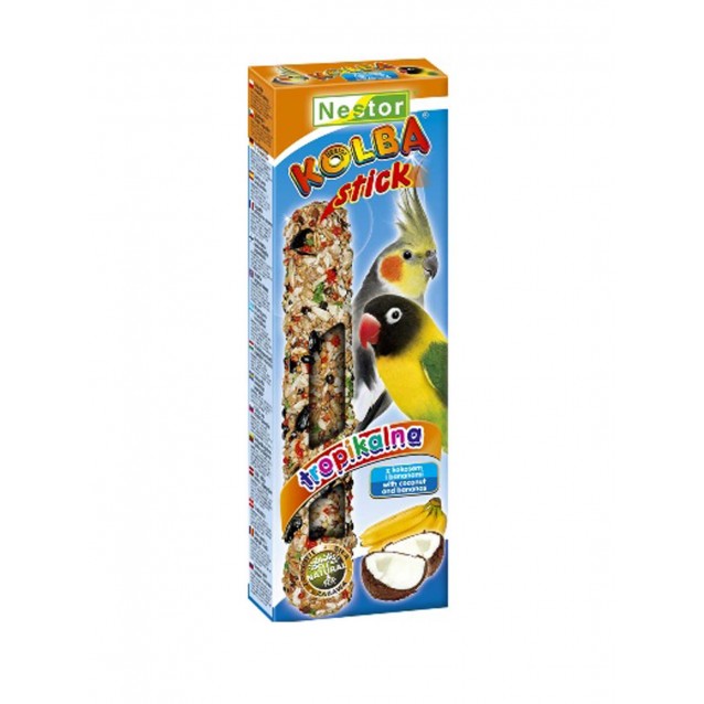 Nestor Stick Μεσαίων Παπαγάλων Με Μπανάνα Και Καρύδα 115gr 