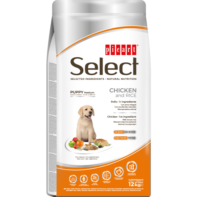 Picart Select Puppy Medium Chicken and Rice 3kg