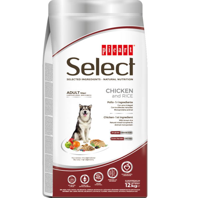 Picart Select Adult Maxi Chicken and Rice 12KG