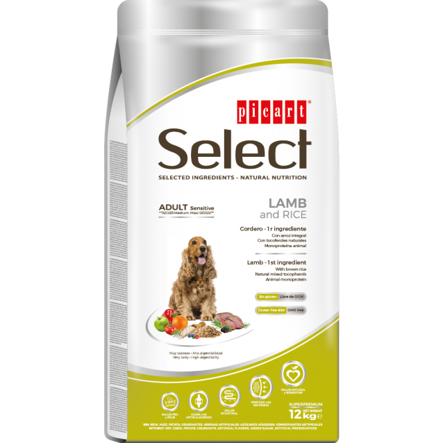 Picart Select Adult Sensitive Lamb and Rice 3KG