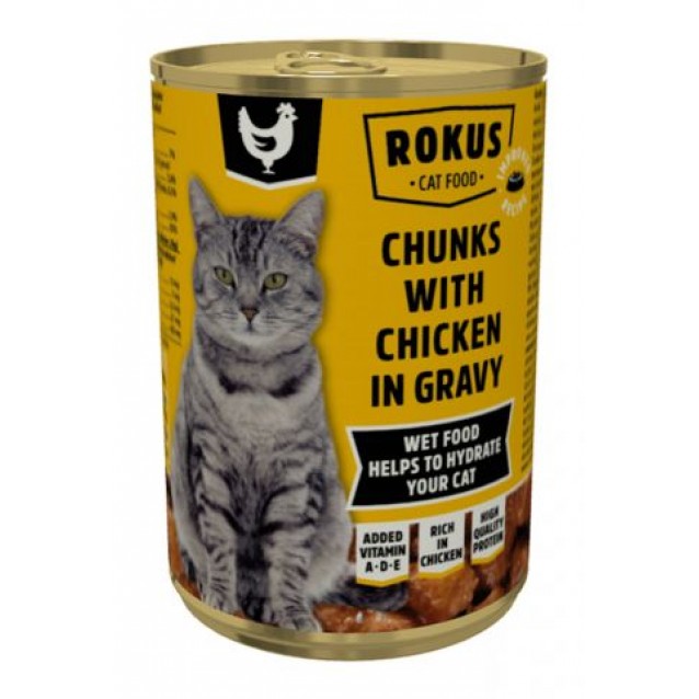 De Haan Rokus Cat Κονσέρβα Κοτόπουλο 415gr