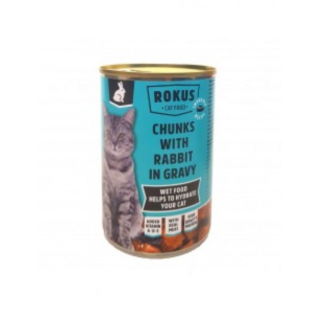 De Haan Rokus Cat Κονσέρβα Κουνέλι 415gr