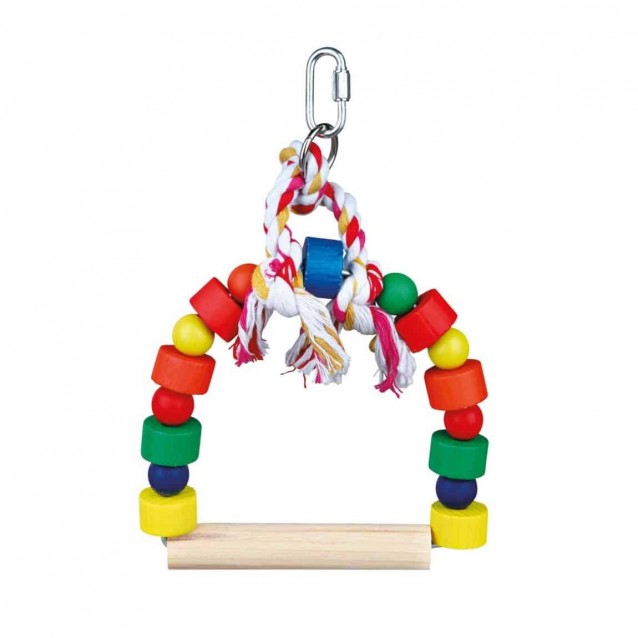 Trixie Χρωματιστή Ξύλινη Κούνια 13*19cm