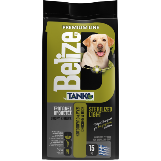 Tanko Belize Sterilized Light Dog Chicken & Rice 15kg 27/12