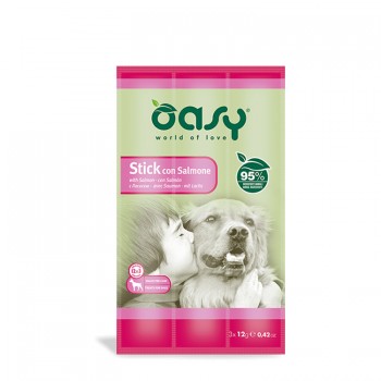 Oasy Sticks Σνακ Για Σκύλους Σολομός 3x12gr