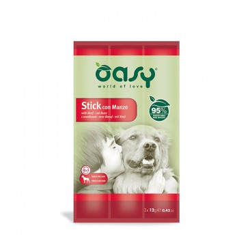 Oasy Sticks Σνακ Για Σκύλους Χοιρινό 3x12gr