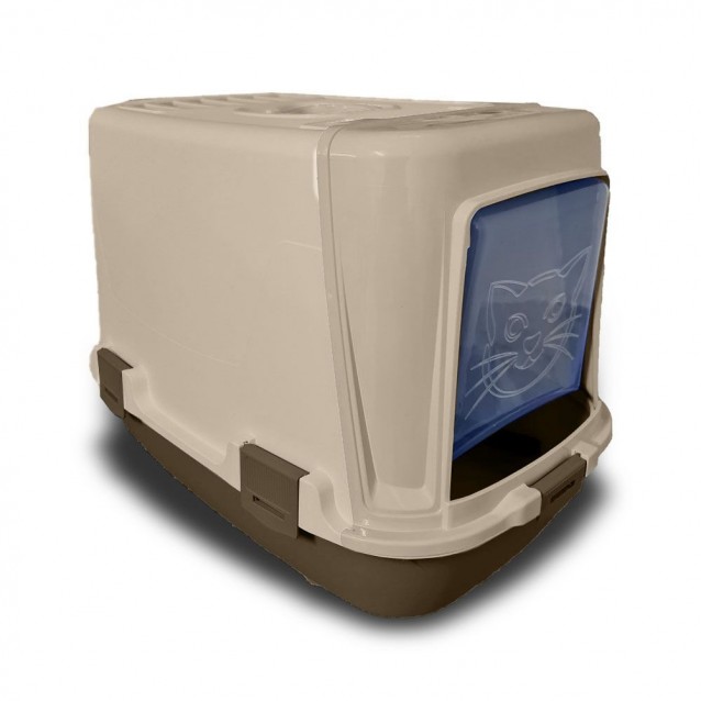 Pet Plast Art Κλειστή Τουαλέτα Γάτας Με Φτυαράκι Μπεζ/Καφέ  60x38,5x40,5cm 