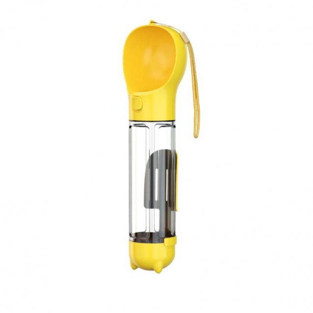 Travel Feeding And Watering Bowl 500ML-Αξεσουάρ Ταξιδιού Κατοικίδιων 345x98MM Yellow