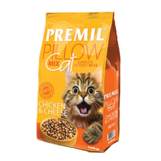 Premil Pillow Mix Cat Chicken & Cheese 10kg