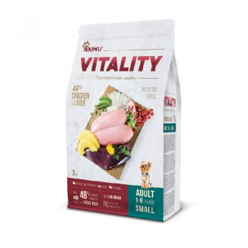 Akinu Vitality Κοτόπουλο Και Συκώτι Για Μικρόσωμες Φυλές 3kg