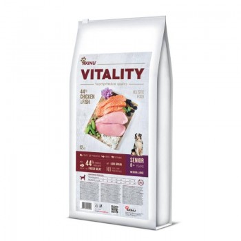 Akinu Vitality Κοτόπουλο Και Ψάρι Μεσαίες/Μεγάλες Φυλές 8+ Ετών 12kg