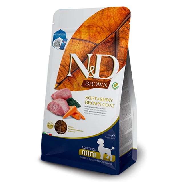 Farmina N&D Brown Canine Adult Lamb, Spirulina & Carrot 2kg
