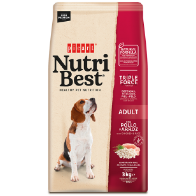Picart NutriBest Adult Chicken & Rice Premium 3kg
