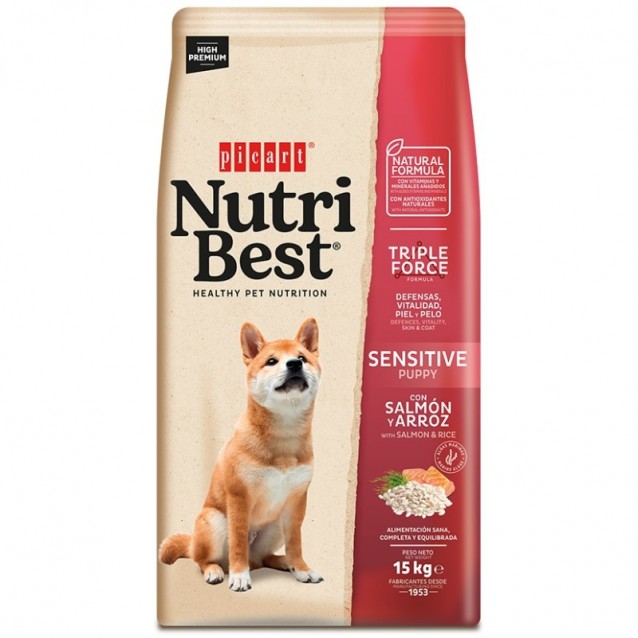Picart Nutribest Puppy Sensitive Salmon & Rice Premium 15kg