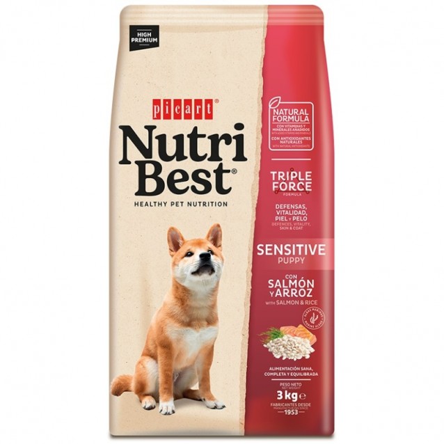 Picart Nutribest Puppy Sensitive Salmon & Rice Premium 3kg